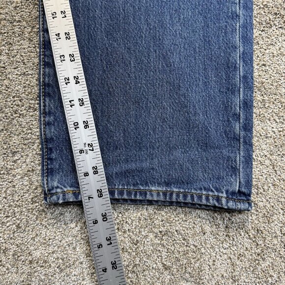 Levis 501 Jeans Mens 40x30 Blue Original Straight Button Fly Medium Wash Denim - Picture 8 of 10